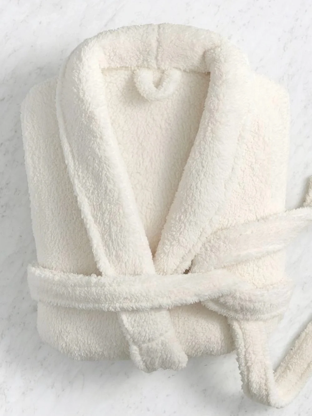 New cozy comfort pottery barn Plush Cream Bathrobe - large